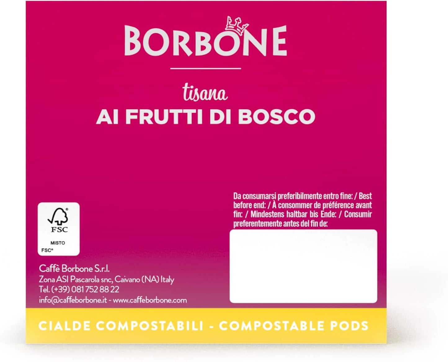Borbone Berry Herbal Tea Pods 44mm Eco-Friendly Paper Filter