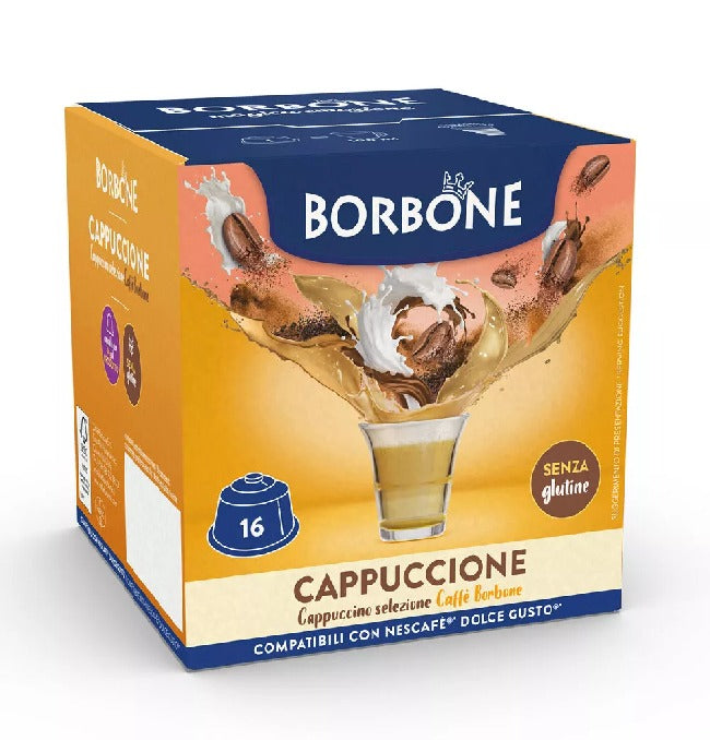 Capsule Borbone CAPPUCCIONE Per Bevanda Solubile al Gusto Cappuccino compatibili con Dolce Gusto