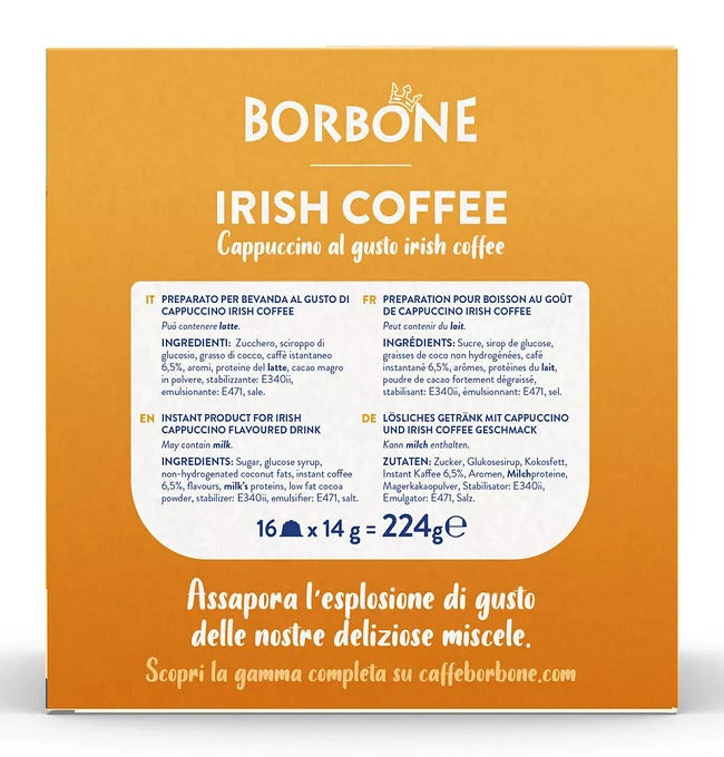 Irish Coffee Caffè Borbone Bevande Solubili compatibili Dolce Gusto