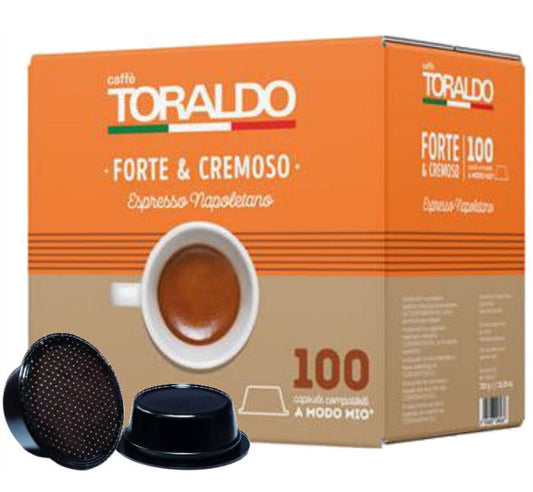 Capsule Caffè Toraldo miscela Forte & Cremosa compatibili A Modo Mio