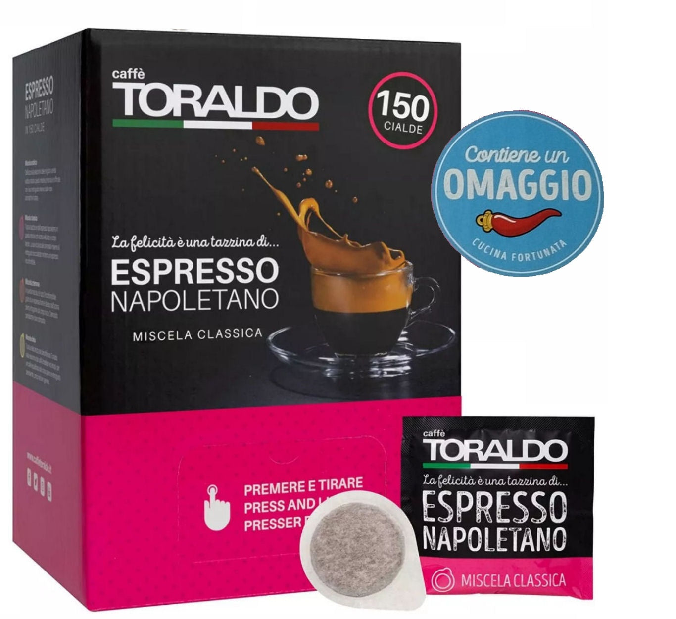 Toraldo Classic Blend Coffee Pods 44mm Eco Paper Filter