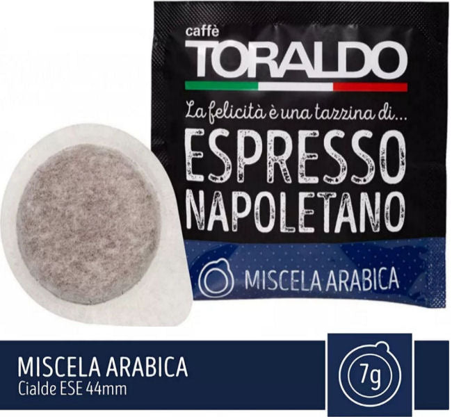 Cialde Caffè Toraldo Miscela Arabica filtro carta da 44 mm Eco