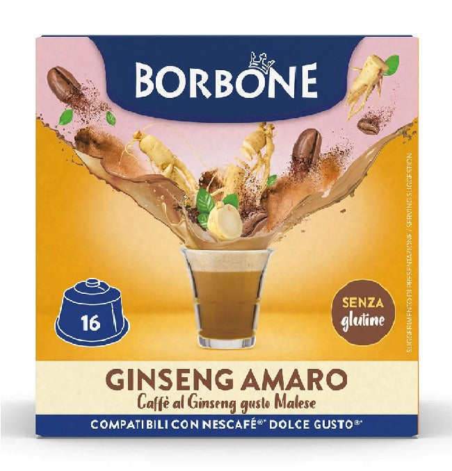 Caffè Borbone capsule compatibili Dolce Gusto Bevanda Ginseng Amaro