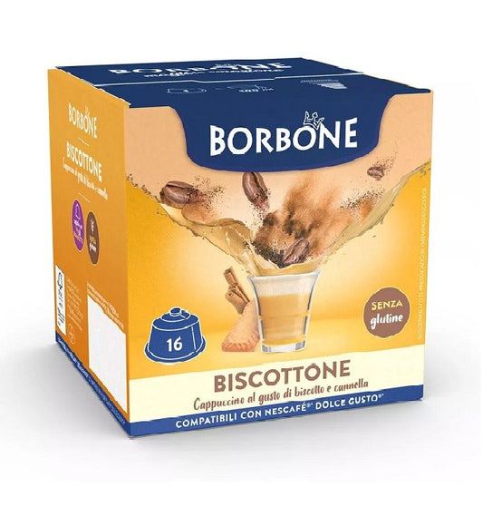 BISCOTTONE Caffè Borbone Biscotto e Cannella capsule compatibili Dolce Gusto