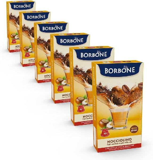 Nocciolino Capsule Borbone Cappuccino alla Nocciola compatibili Nespresso