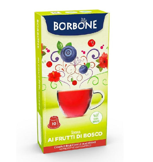 Capsule Caffè Borbone ai Frutti di Bosco 100% Solubile Compatibili Nespresso