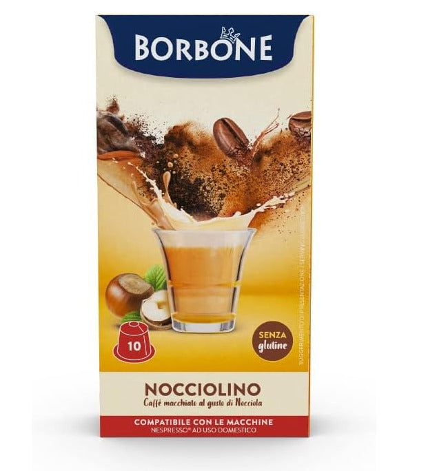 Nocciolino Capsule Borbone Cappuccino alla Nocciola compatibili Nespresso