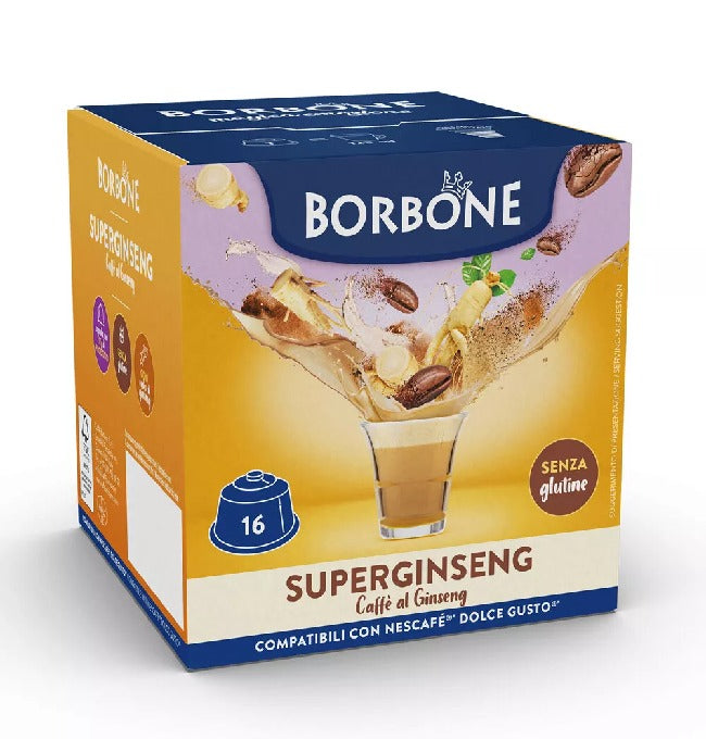 Caffè Borbone Dolce Gusto compatible capsules SUPERGINSENG drink