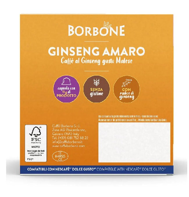 Caffè Borbone capsule compatibili Dolce Gusto Bevanda Ginseng Amaro