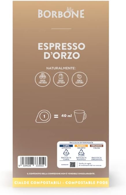 Cialde Caffè Borbone Espresso d'Orzo Filtro carta 44 MM