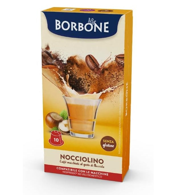 Nocciolino Capsule Borbone Cappuccino alla Nocciola compatibili Nespresso