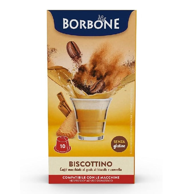 Caffè Borbone BISCOTTINO gluten-free capsules compatible with Nespresso*