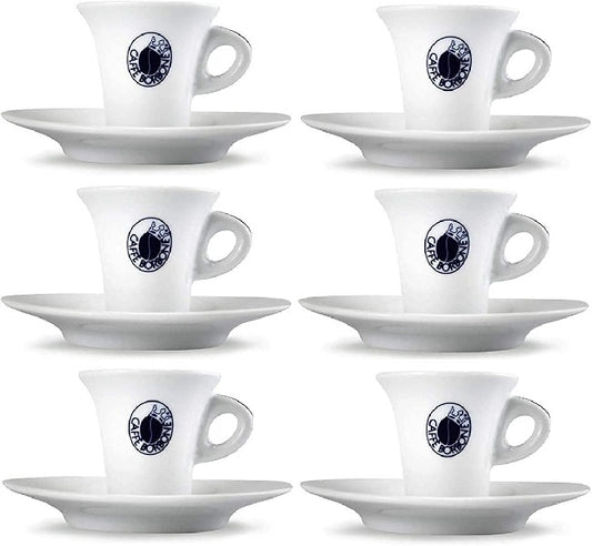 Caffè Borbone Set 12 pezzi Tazze/ piattini in finissima ceramiche per bevande caffè tisane