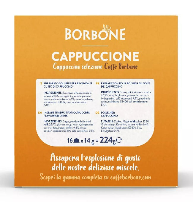 Capsule Borbone CAPPUCCIONE Per Bevanda Solubile al Gusto Cappuccino compatibili con Dolce Gusto