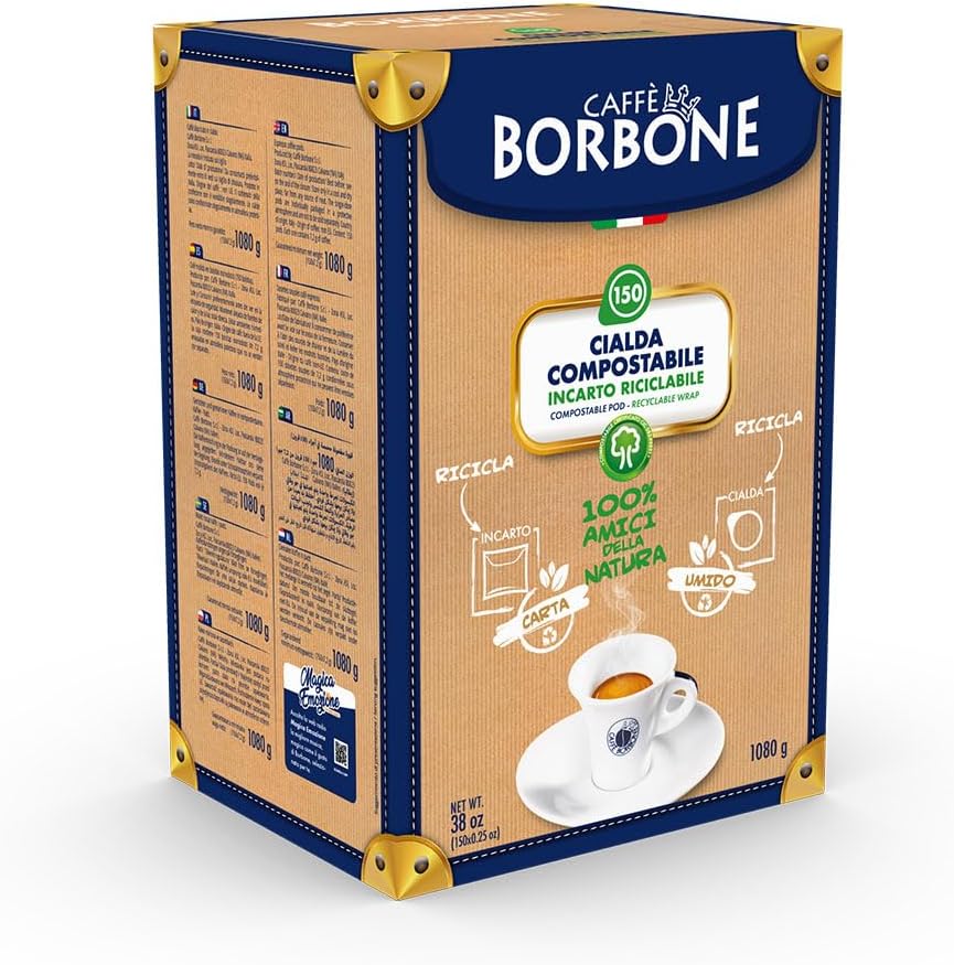 Caffè Borbone Black Blend Pods 100% Ecological Wrapping 44 MM ESE