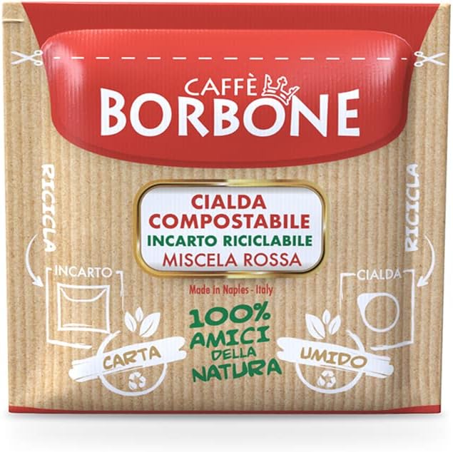 Caffè Borbone Red Blend Pods 100% Eco-Friendly Wrapping 44MM Filter