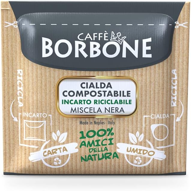 Caffè Borbone Black Blend Pods 100% Ecological Wrapping 44 MM ESE