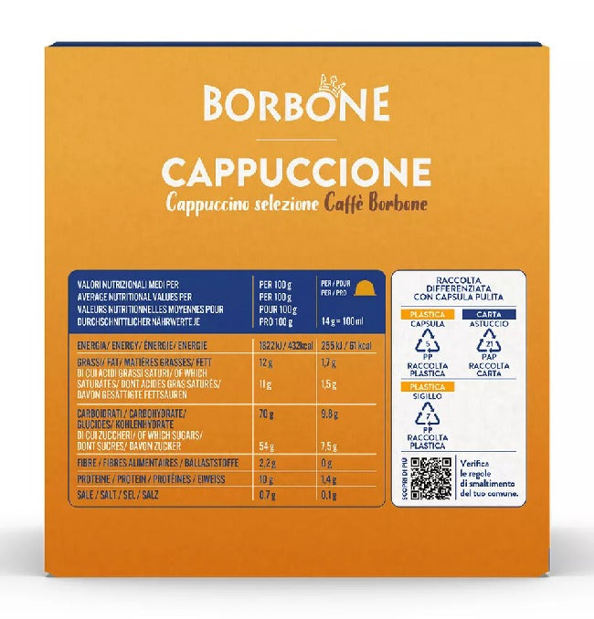 Capsule Borbone CAPPUCCIONE Per Bevanda Solubile al Gusto Cappuccino compatibili con Dolce Gusto