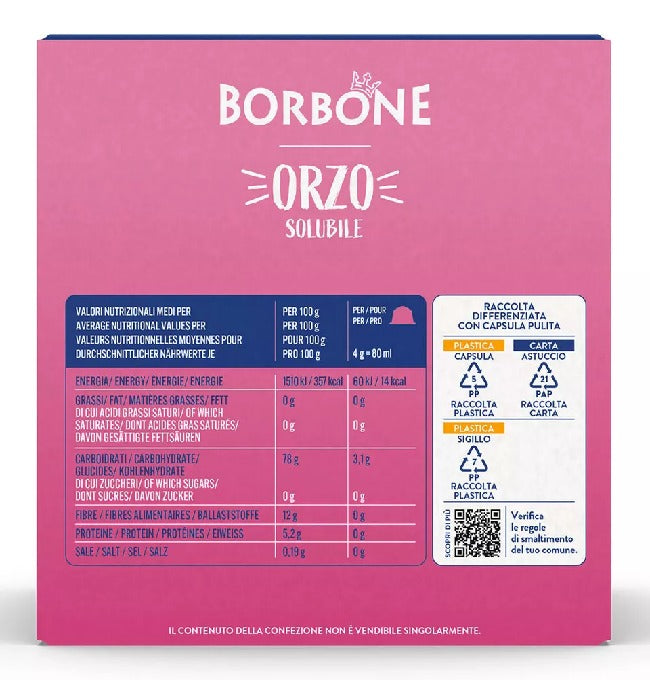 Barley Capsules Caffè Borbone Soluble Drinks Compatible Dolce Gusto