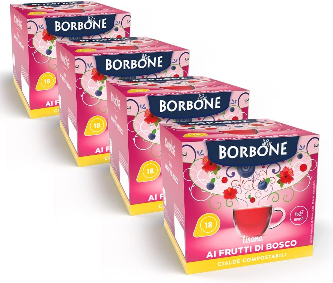 Borbone Berry Herbal Tea Pods 44mm Eco-Friendly Paper Filter