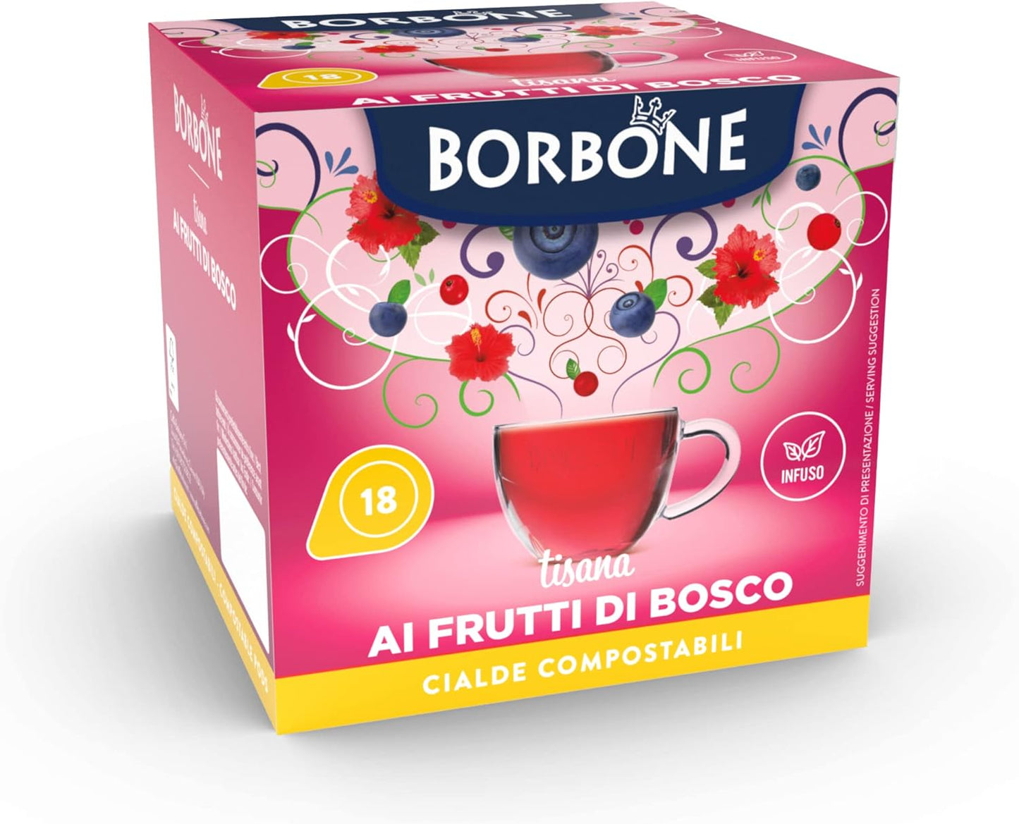 Borbone Berry Herbal Tea Pods 44mm Eco-Friendly Paper Filter