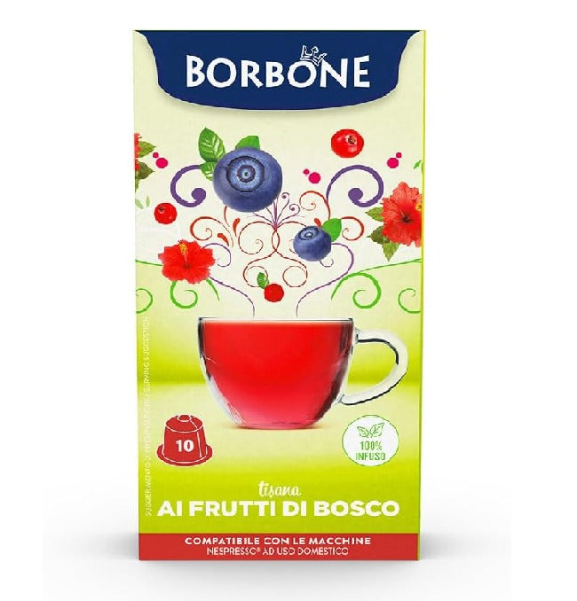 Capsule Caffè Borbone ai Frutti di Bosco 100% Solubile Compatibili Nespresso