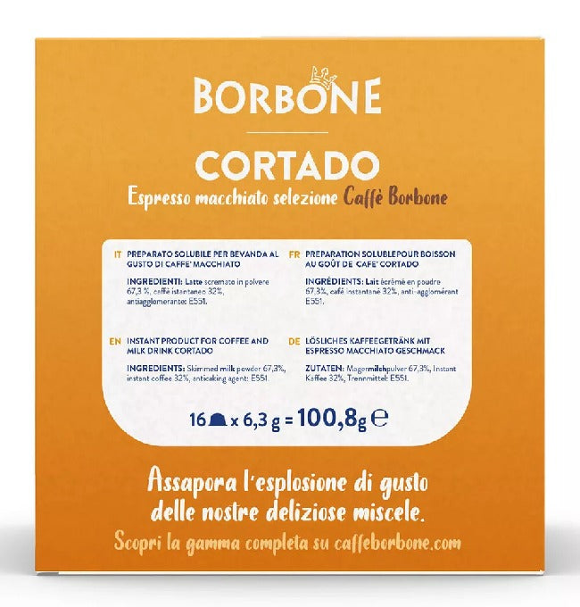 Cortado Caffè Borbone Bevanda al Caffè Macchiato compatibili Dolce Gusto