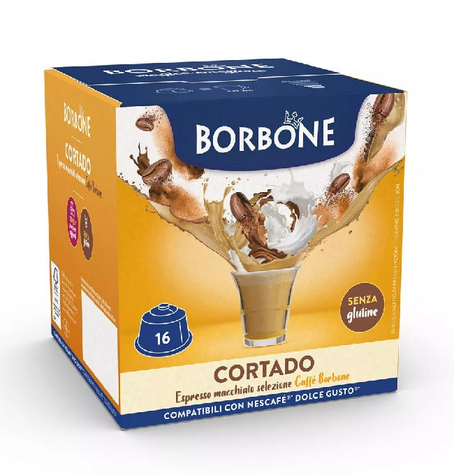 Cortado Caffè Borbone Bevanda al Caffè Macchiato compatibili Dolce Gusto