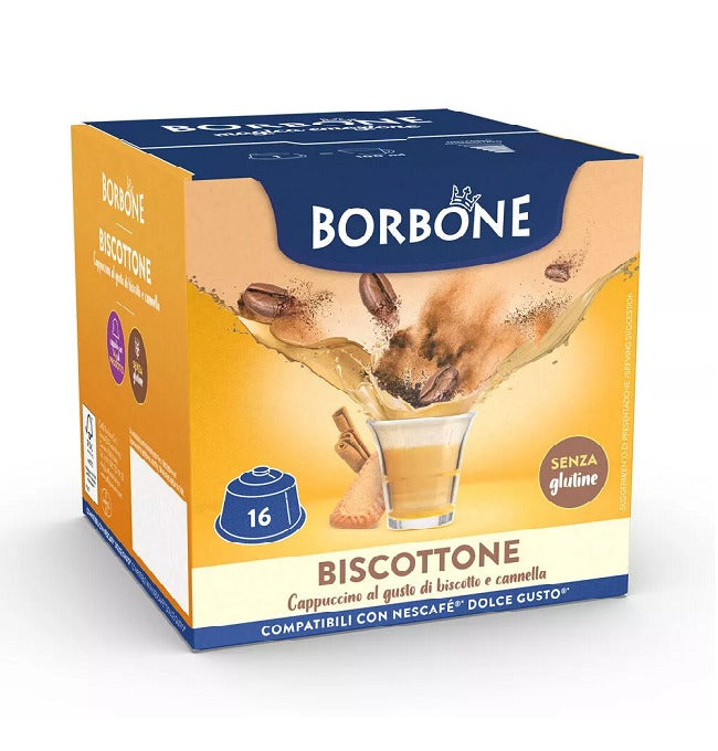 BISCOTTONE Caffè Borbone Biscotto e Cannella capsule compatibili Dolce Gusto