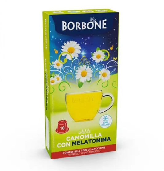 Capsule Caffè Borbone Camomilla e Melatonina Bevande Solubili Compatibili Nespresso