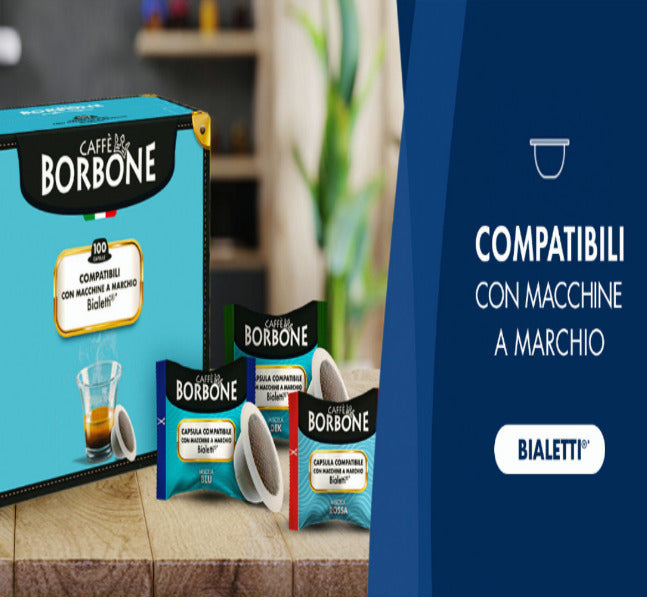 Capsule Caffè Borbone Miscela Oro Espresso Napoletano Cremoso Compatibili Bialetti