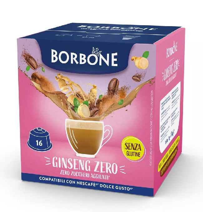 Ginseng Zero Capsules Caffè Borbone Soluble Drinks Compatible Dolce Gusto