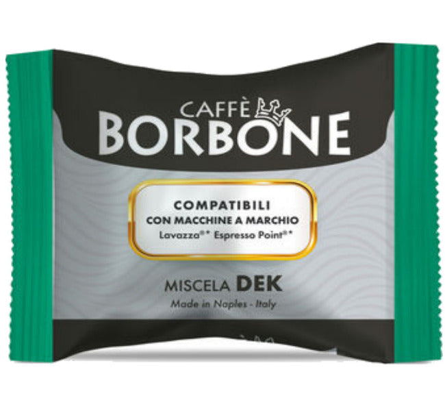 Capsule Caffè Decaffeinato Borbone Espresso Point FAP DEK compatibili Lavazza