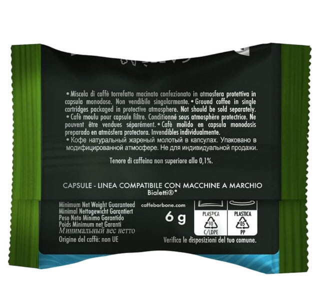 Capsule Caffè Borbone DEK Miscela Decaffeinata Cremoso Compatibili con Bialetti*