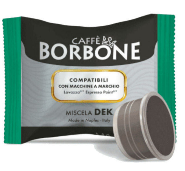 Capsule Caffè Decaffeinato Borbone Espresso Point FAP DEK compatibili Lavazza