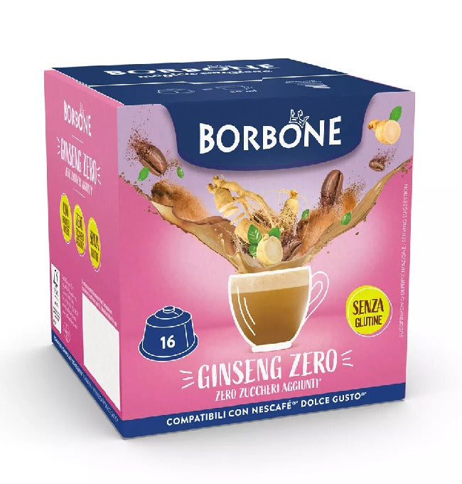 Ginseng Zero Capsules Caffè Borbone Soluble Drinks Compatible Dolce Gusto