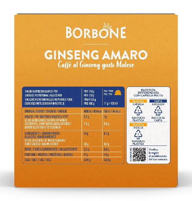 Caffè Borbone capsule compatibili Dolce Gusto Bevanda Ginseng Amaro