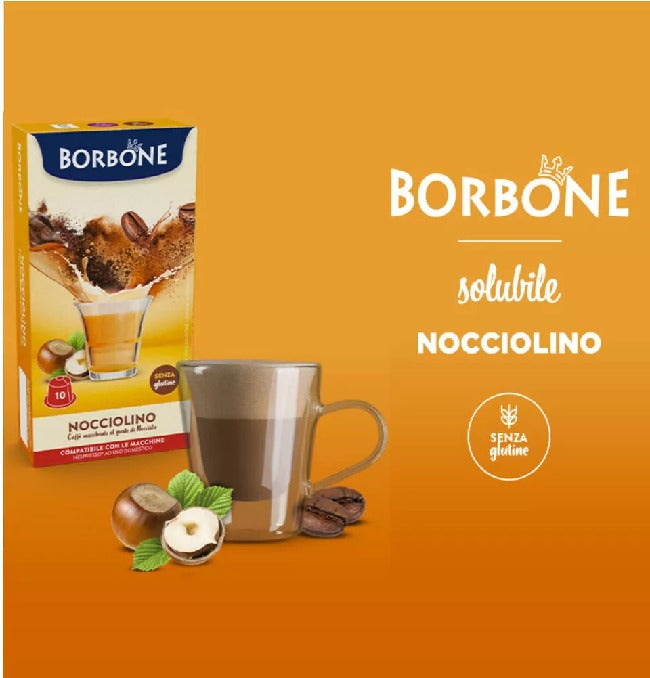 Nocciolino Capsule Borbone Cappuccino alla Nocciola compatibili Nespresso