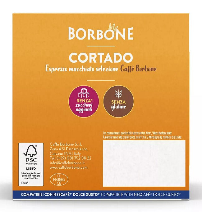 Cortado Caffè Borbone Bevanda al Caffè Macchiato compatibili Dolce Gusto