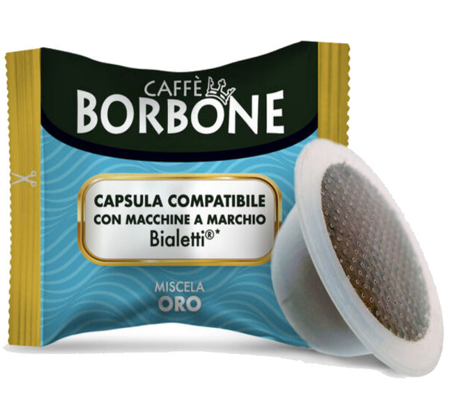 Capsule Caffè Borbone Miscela Oro Espresso Napoletano Cremoso Compatibili Bialetti