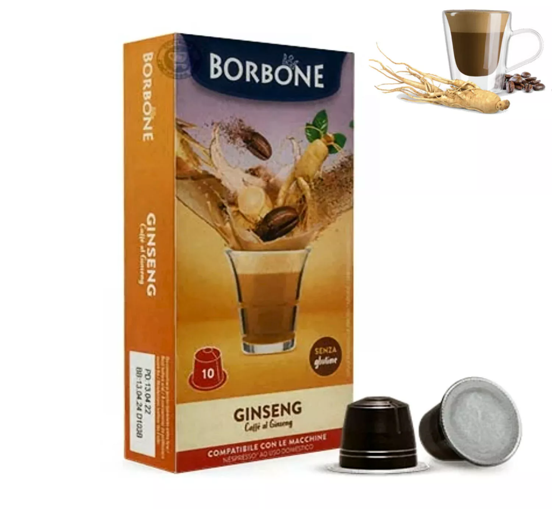 Capsule Ginseng Caffè Borbone compatibili Caffè al Ginseng Nespresso*