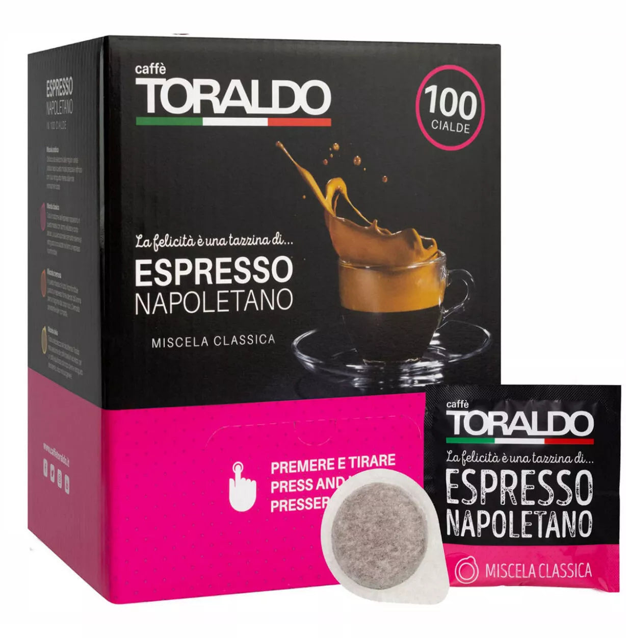 Toraldo Classic Blend Coffee Pods 44mm Eco Paper Filter