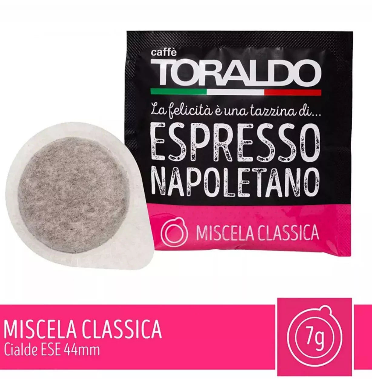 Toraldo Classic Blend Coffee Pods 44mm Eco Paper Filter