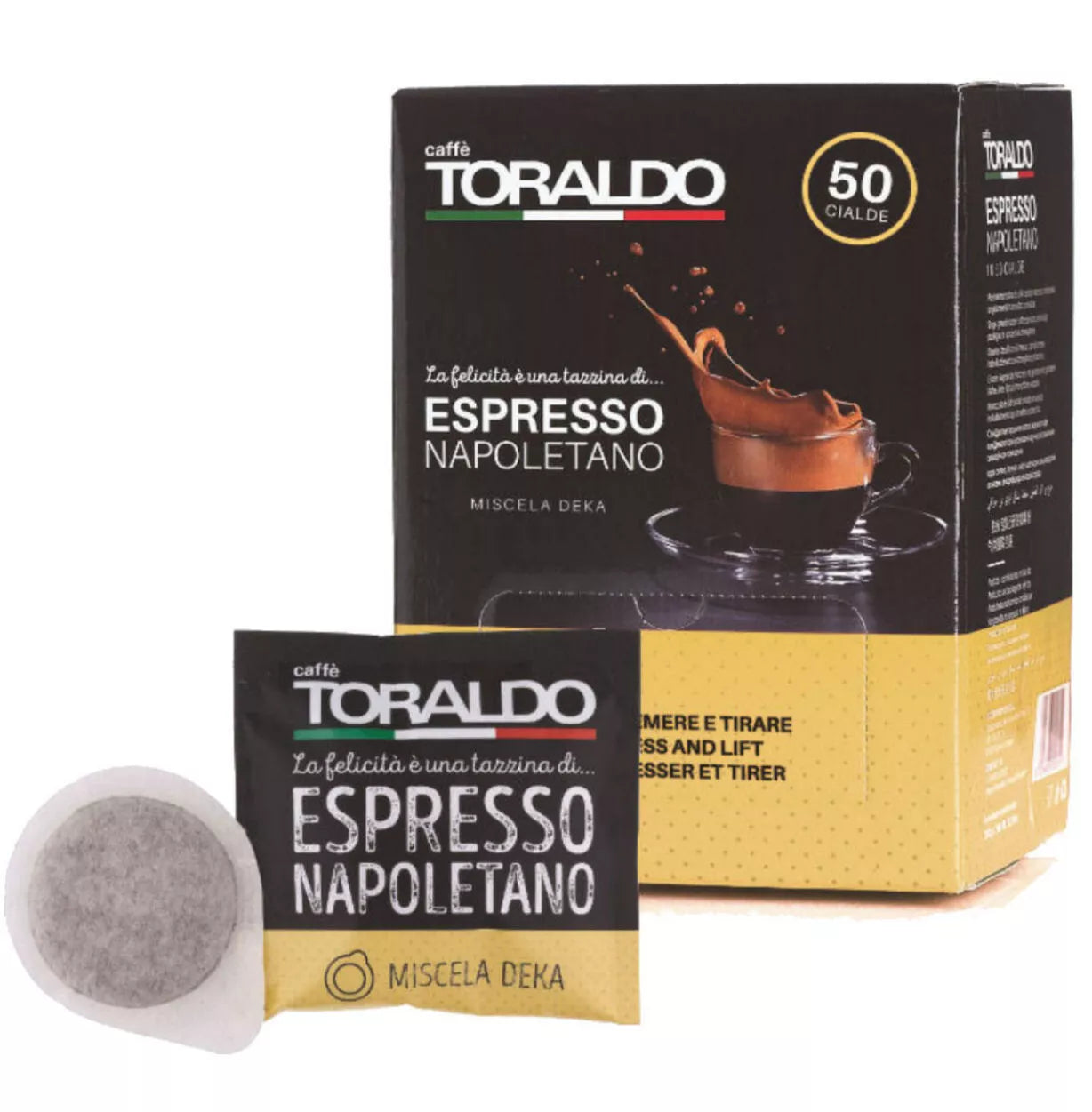 Cialde Caffè Toraldo Miscela Decaffeinata Filtro 44 MM Eco