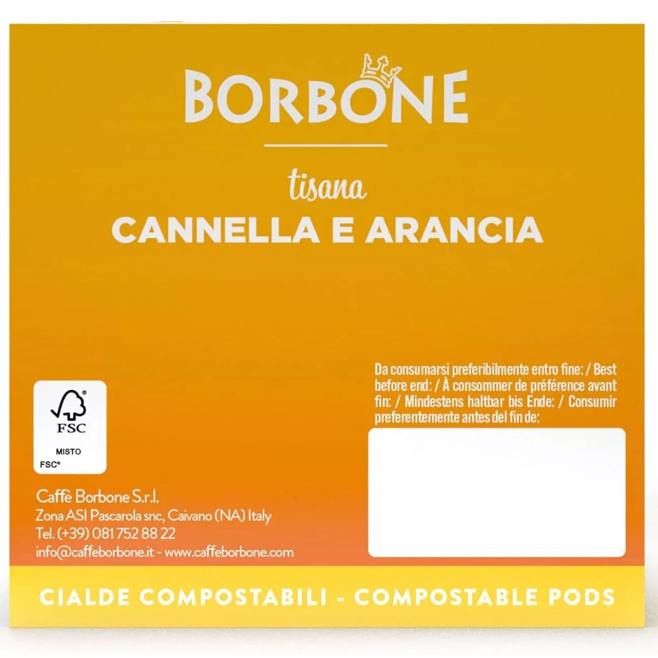 Cialde Caffè Borbone Bevanda CANNELLA E ARANCIA Filtro Carta 44 MM