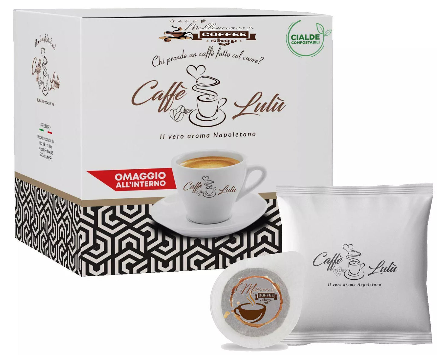 Cialde Caffè Lulù Miscela Gold Cremosa come al Bar - Filtro Carta 44 MM