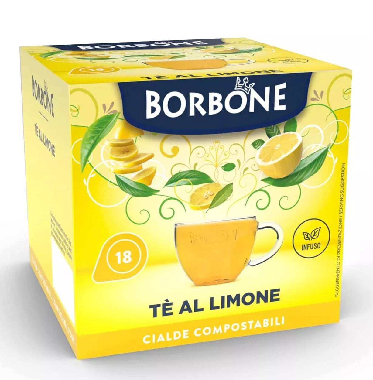 Borbone Coffee Pods Drink Black Tea Lemon Paper Filter 44 MM