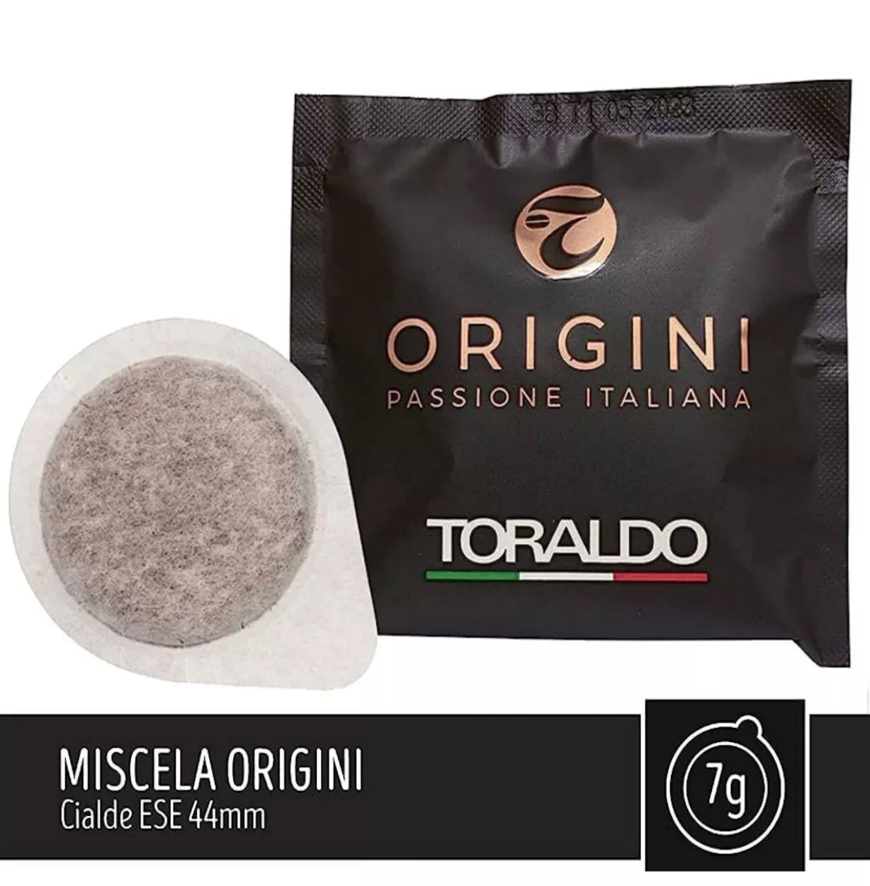 TORALDO Espresso Coffee Pods ORIGINS 100% ARABIC Blend 44mm Eco paper filter