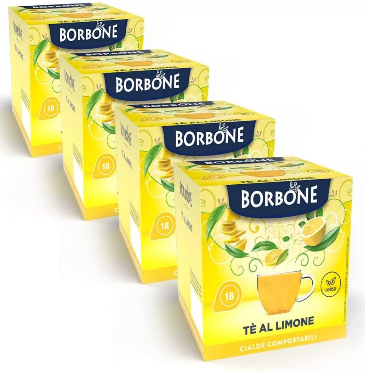 Borbone Coffee Pods Drink Black Tea Lemon Paper Filter 44 MM