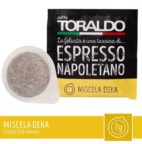 Cialde Caffè Toraldo Miscela Decaffeinata Filtro 44 MM Eco